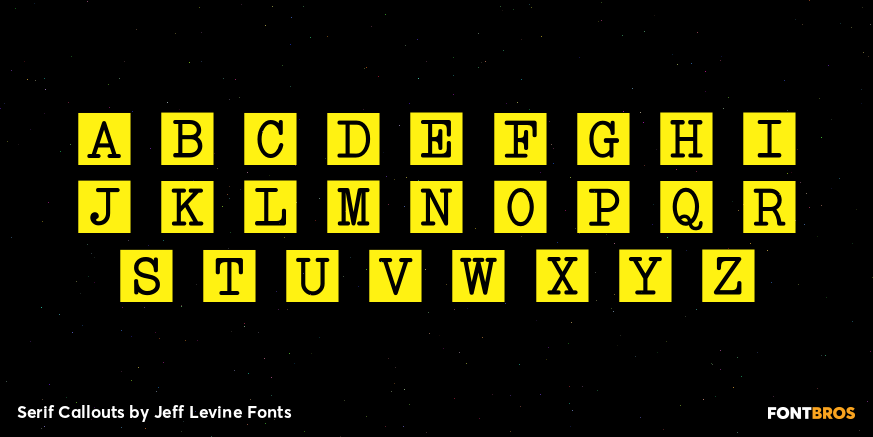 Serif Callouts Font Poster #3