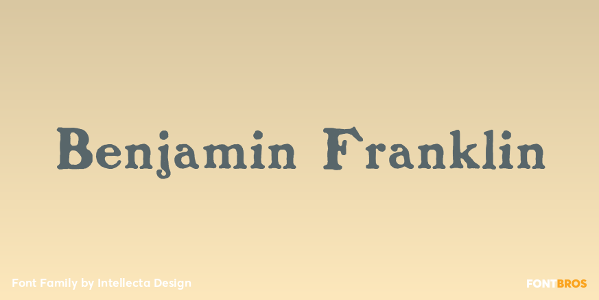 Benjamin Franklin Font Poster