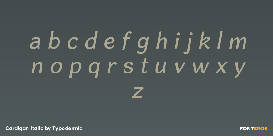 Cardigan Italic Font Poster #3