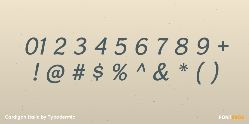 Cardigan Italic Font Poster #4