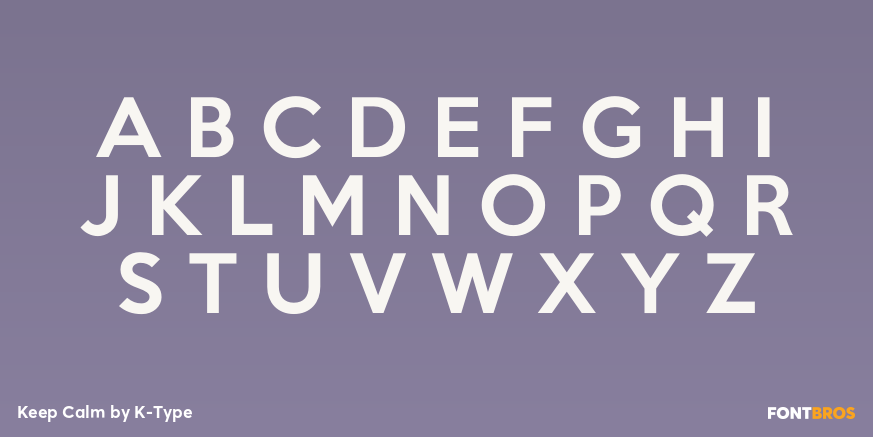 Keep Calm Font Poster #1