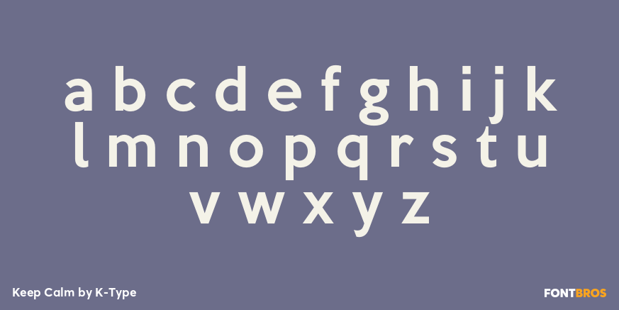 Keep Calm Font Poster #1