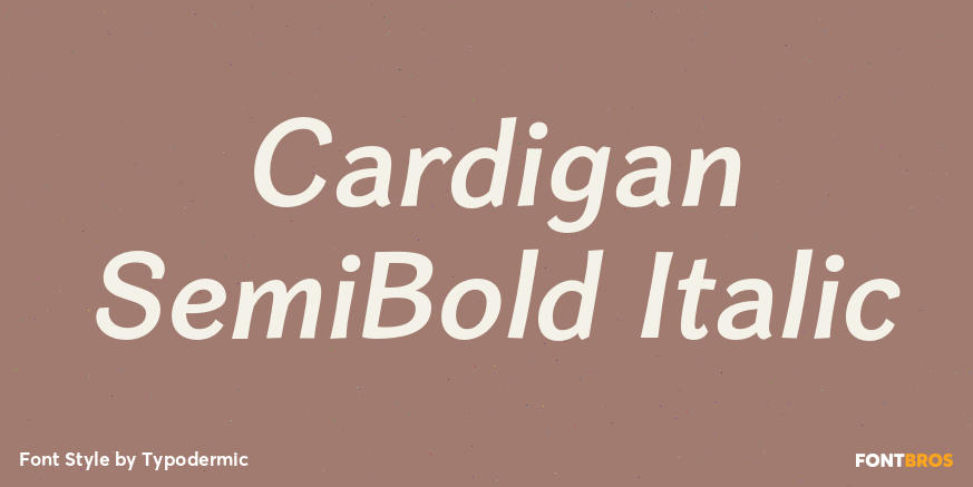 Cardigan SemiBold Italic Font Poster #1