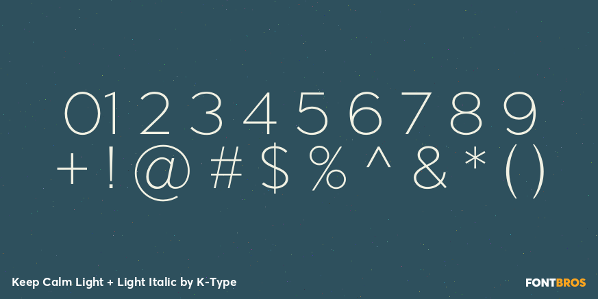 Keep Calm Light + Light Italic Font Poster #1