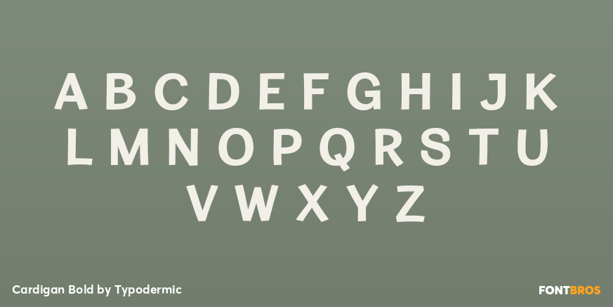 Cardigan Bold Font Poster #2