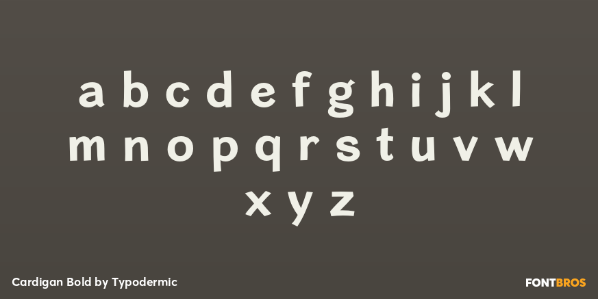 Cardigan Bold Font Poster #3