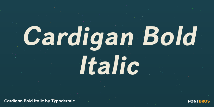 Cardigan Bold Italic Font Poster #1
