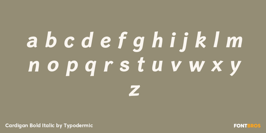 Cardigan Bold Italic Font Poster #3