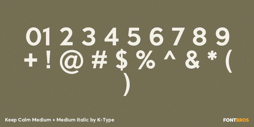 Keep Calm Medium + Medium Italic Font Poster #1