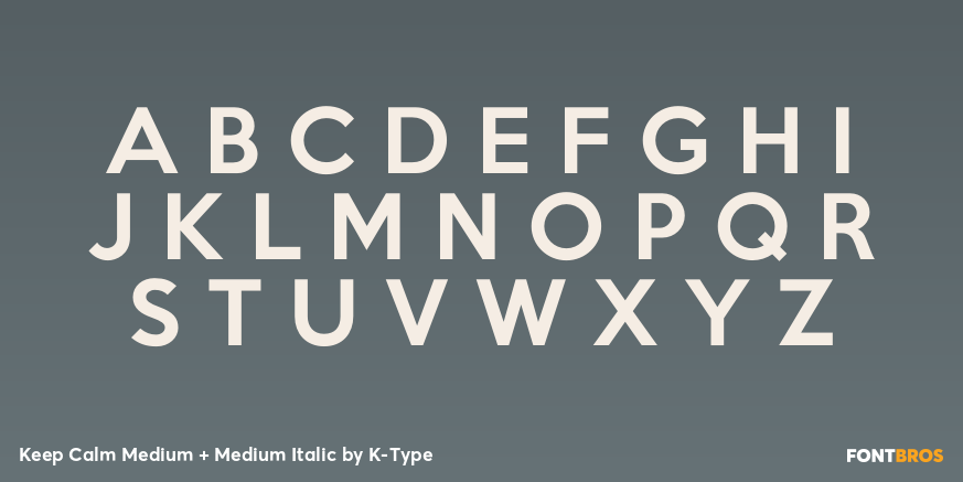 Keep Calm Medium + Medium Italic Font Poster #2