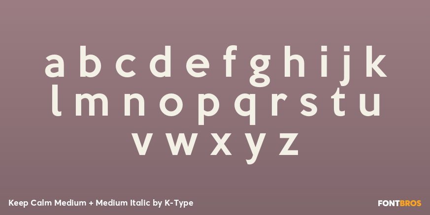 Keep Calm Medium + Medium Italic Font Poster #3