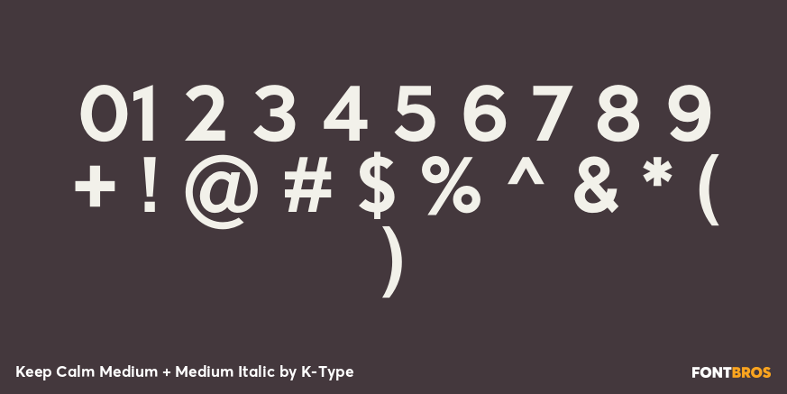 Keep Calm Medium + Medium Italic Font Poster #4