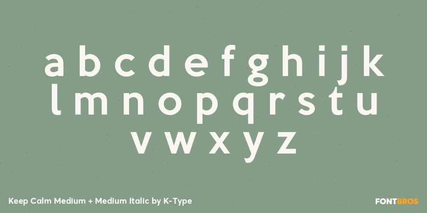 Keep Calm Medium + Medium Italic Font Poster #1