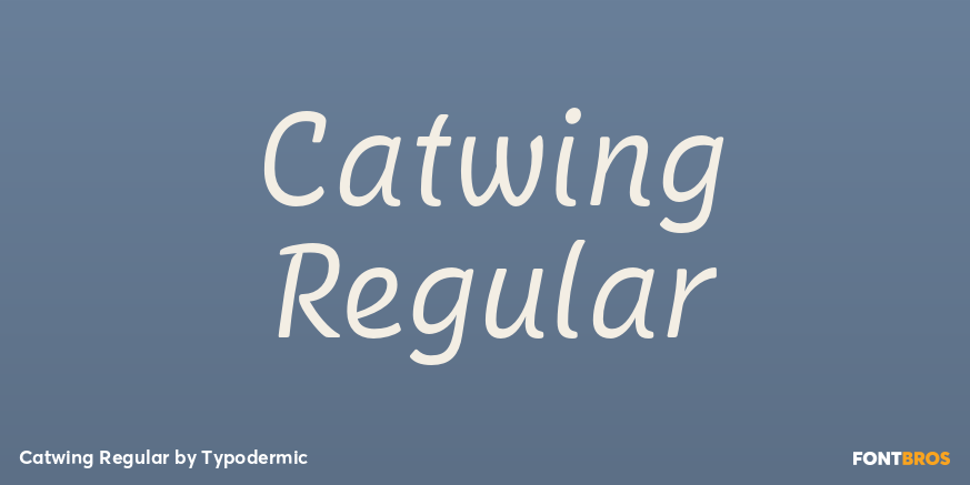 Catwing Regular Font Poster #1