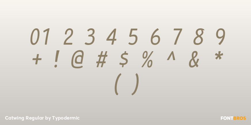 Catwing Regular Font Poster #4