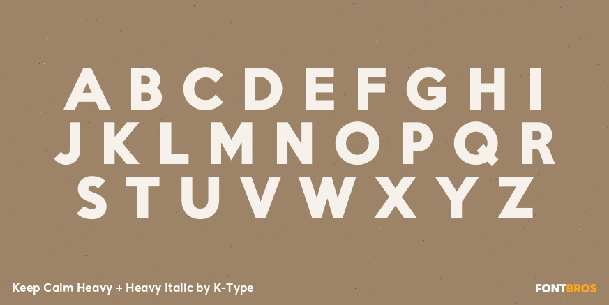 Keep Calm Heavy + Heavy Italic Font Poster #2