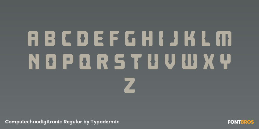 Computechnodigitronic Regular Font Poster #2