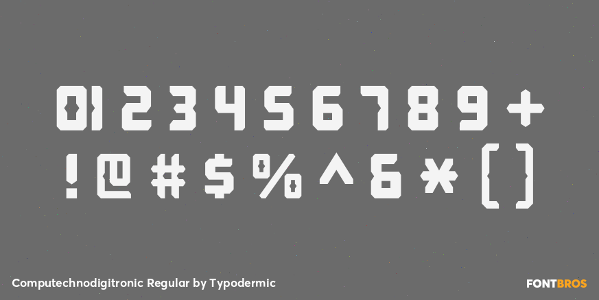 Computechnodigitronic Regular Font Poster #4