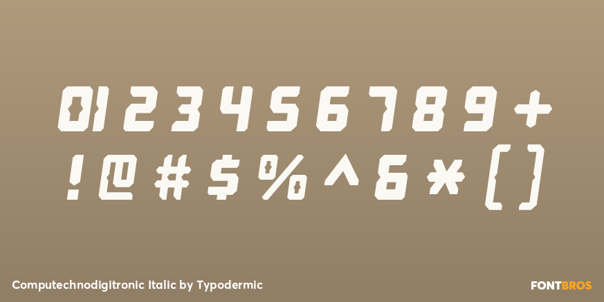 Computechnodigitronic Italic Font Poster #4