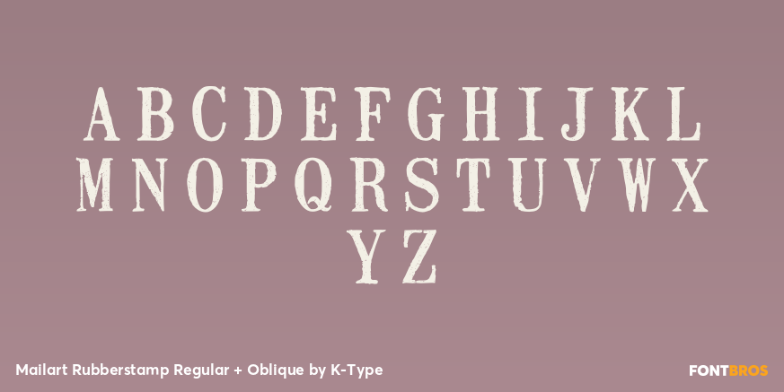 Mailart Rubberstamp Regular + Oblique Font Poster #2