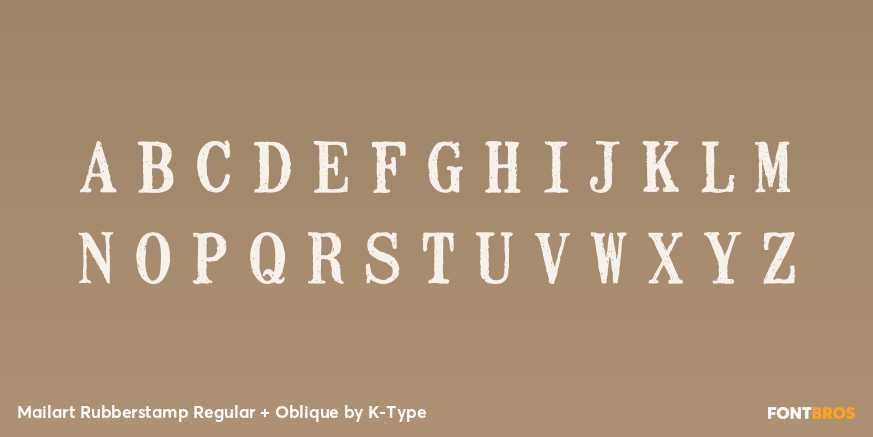 Mailart Rubberstamp Regular + Oblique Font Poster #3