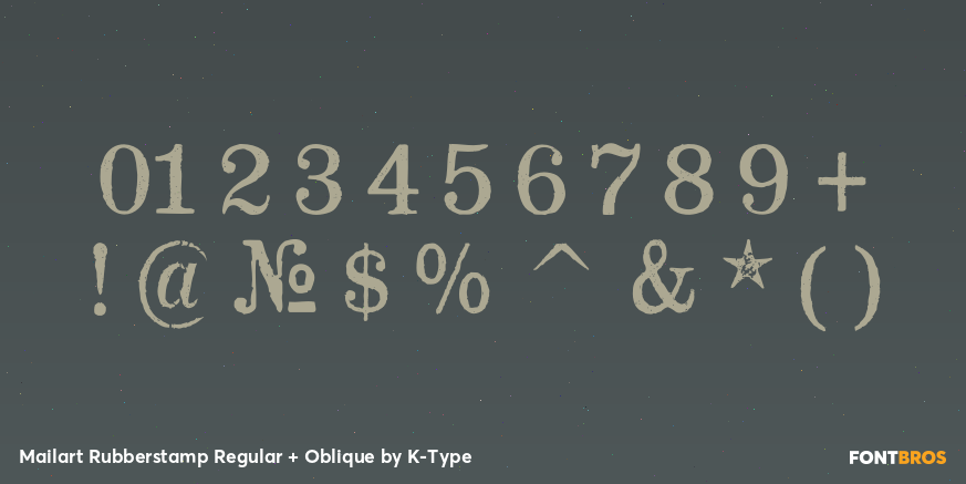 Mailart Rubberstamp Regular + Oblique Font Poster #4