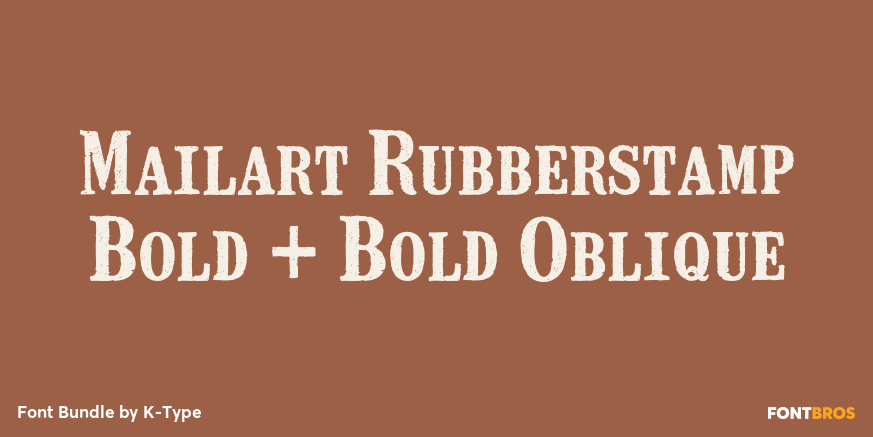 Mailart Rubberstamp Bold + Bold Oblique Font Poster #1