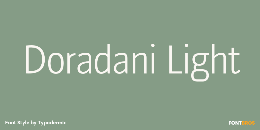Doradani Light Font Poster #1