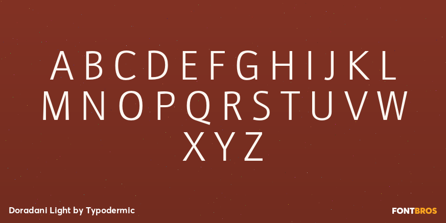Doradani Light Font Poster #1