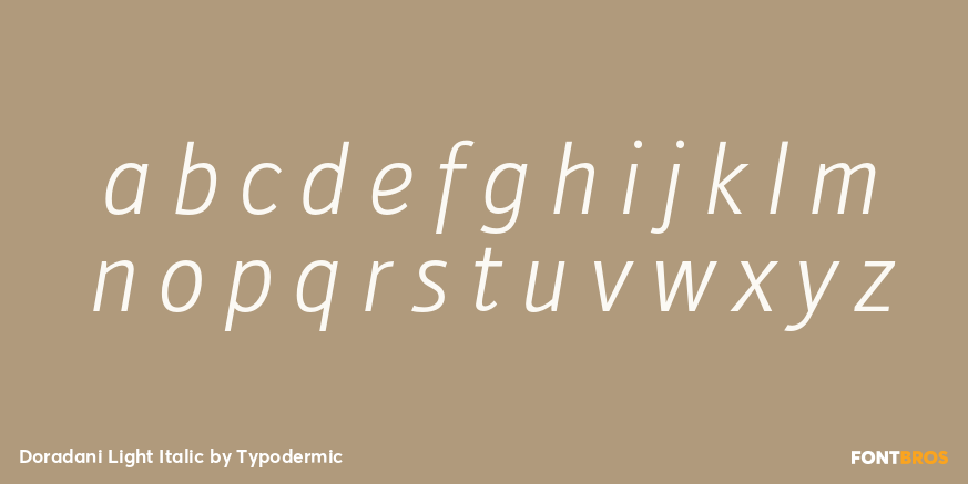 Doradani Light Italic Font Poster #3