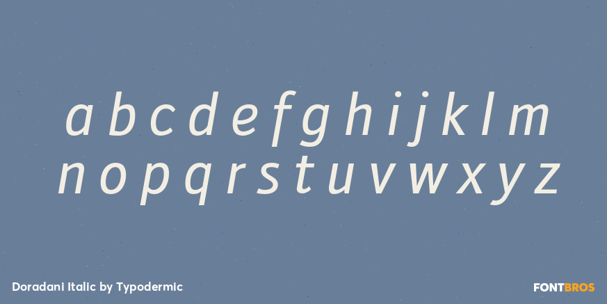 Doradani Italic Font Poster #3