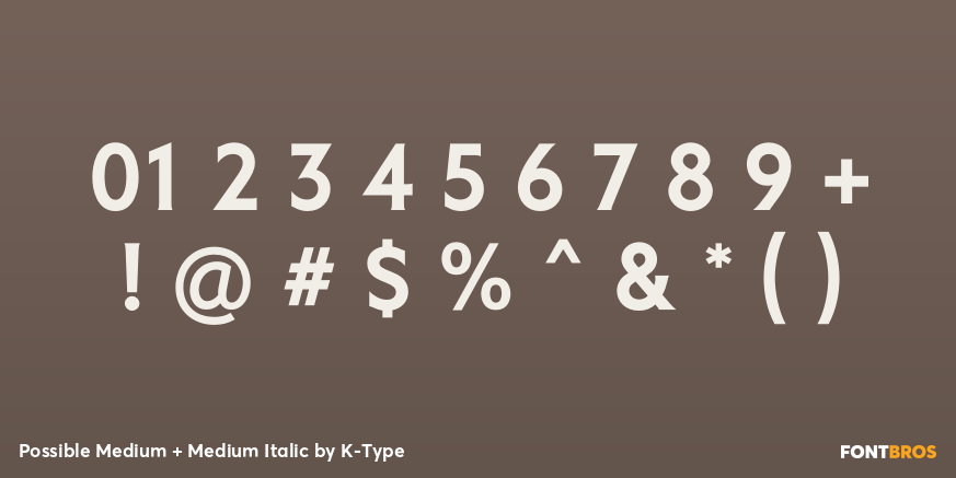 Possible Medium + Medium Italic Font Poster #4