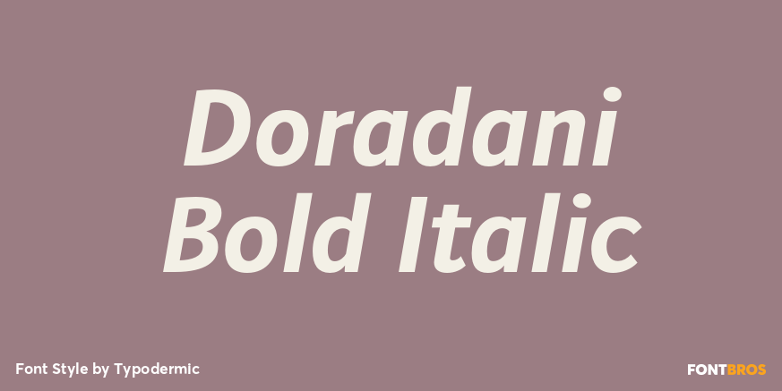 Doradani Bold Italic Font Poster #1