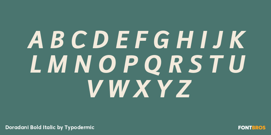 Doradani Bold Italic Font Poster #1