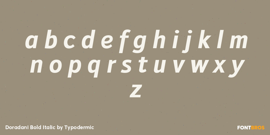 Doradani Bold Italic Font Poster #1