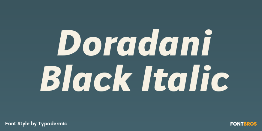 Doradani Black Italic Font Poster #1