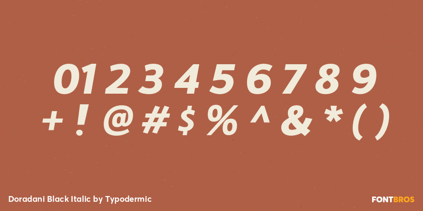 Doradani Black Italic Font Poster #1