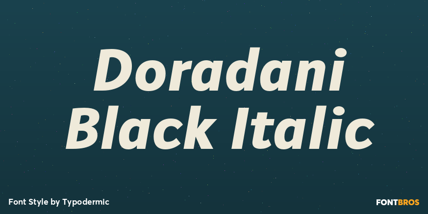 Doradani Black Italic Font Poster #1