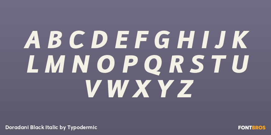 Doradani Black Italic Font Poster #2
