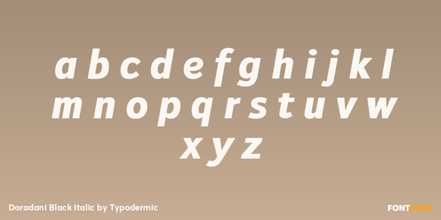 Doradani Black Italic Font Poster #3