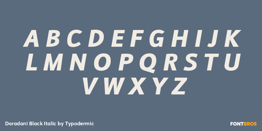 Doradani Black Italic Font Poster #1