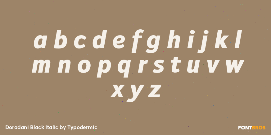 Doradani Black Italic Font Poster #1