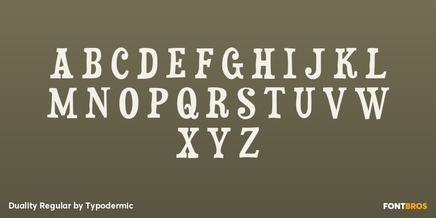 Duality Regular Font Poster #2