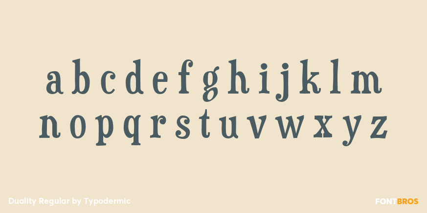 Duality Regular Font Poster #3