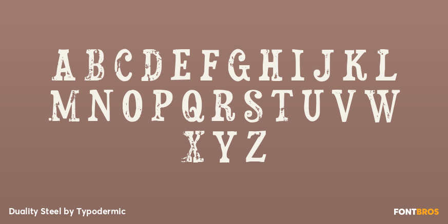 Duality Steel Font Poster #2