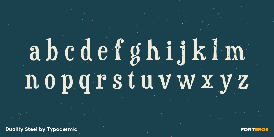 Duality Steel Font Poster #3