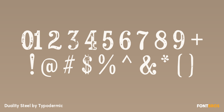 Duality Steel Font Poster #4