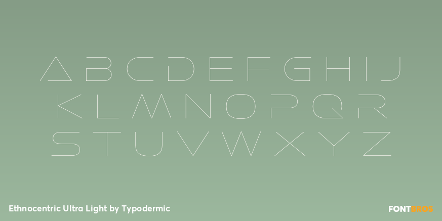 Ethnocentric Ultra Light Font Poster #2
