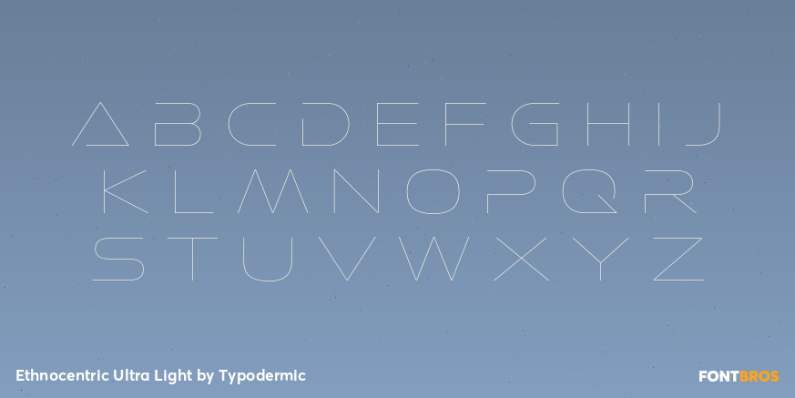 Ethnocentric Ultra Light Font Poster #3