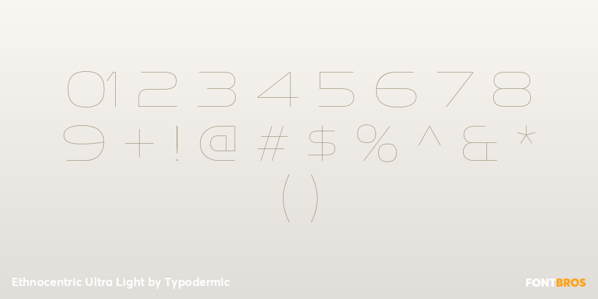 Ethnocentric Ultra Light Font Poster #4